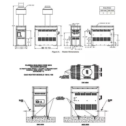 PR156AENC 150,000 BTU Natural Gas Electronic Ignition Heater