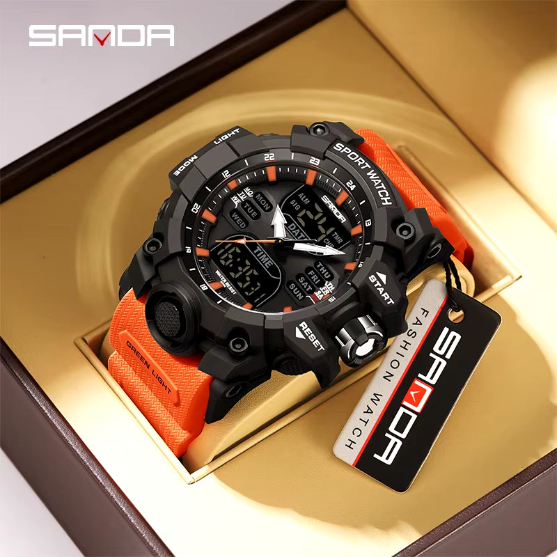 New 2024 Step Calorimeter Single Display Electronic  6126 Watch Simple Nightlight Waterproof Sports Electronic Watch