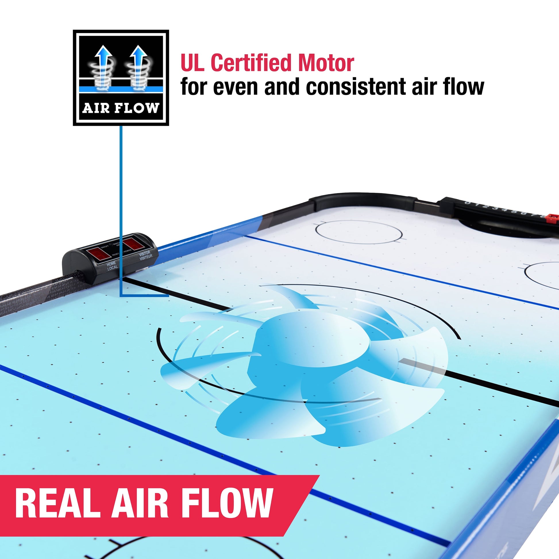 Air Hockey  Tabletop, Blue, 37.25"