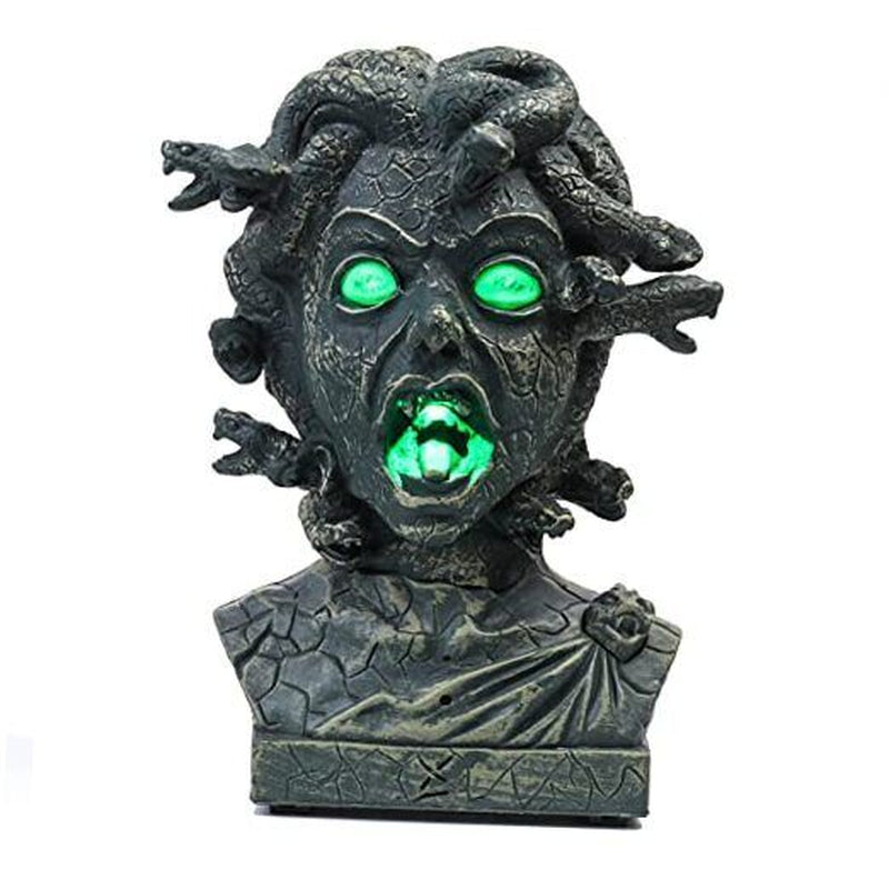 12 Inch Electronic Animated Medusa Bust,Indoor/Ou