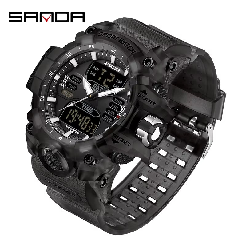 New 2024 Step Calorimeter Single Display Electronic  6126 Watch Simple Nightlight Waterproof Sports Electronic Watch