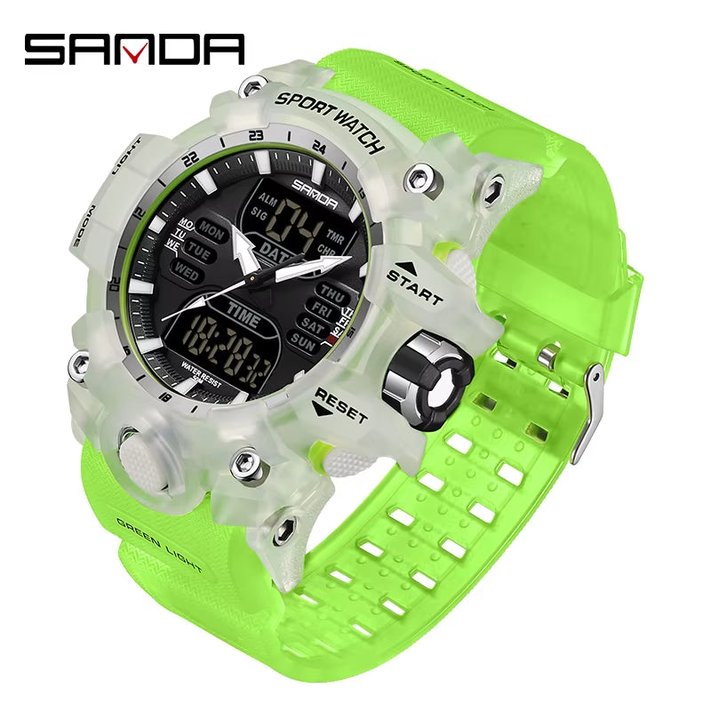 New 2024 Step Calorimeter Single Display Electronic  6126 Watch Simple Nightlight Waterproof Sports Electronic Watch