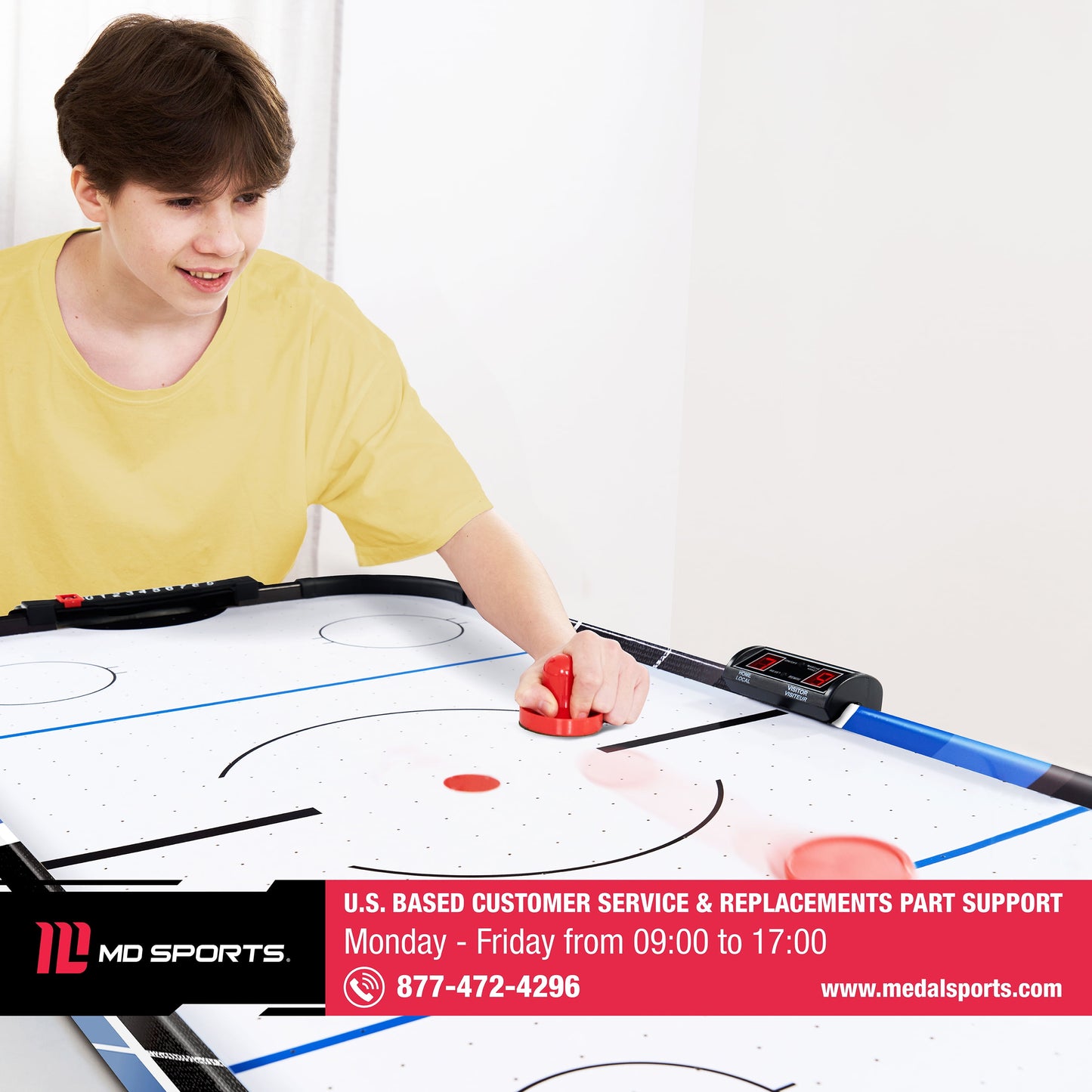 Air Hockey  Tabletop, Blue, 37.25"