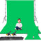 Photo Video Studio 8.5 X 10Ft Green Screen Backdrop Stand Kit, Photography Background Support System with 10 X12Ft 100% Cotton Muslin Chromakey Backdrop