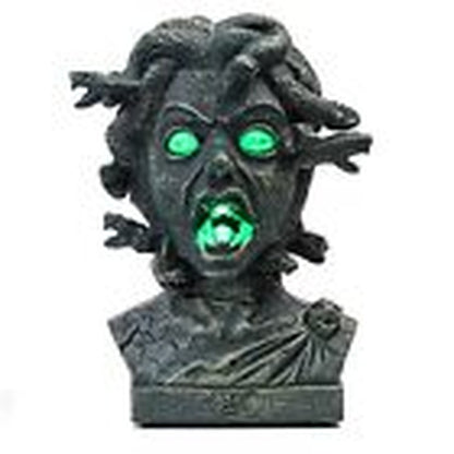 12 Inch Electronic Animated Medusa Bust,Indoor/Ou